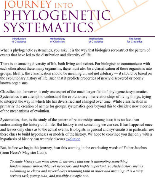 Ucmp: Phylogenetic Systematics: Evolutionary Trees Handout Ucmp: Phylogenetic Systematics: Evolutionary Trees Handout