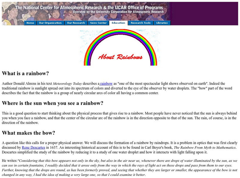 Ucar: About Rainbows Website Ucar: About Rainbows Website