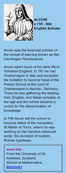 Alcuin: English Scholar Handout Alcuin: English Scholar Handout