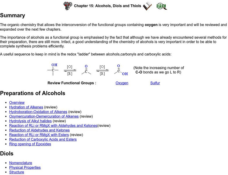 Chapter 15: Alcohols, Diols and Thiols eBook