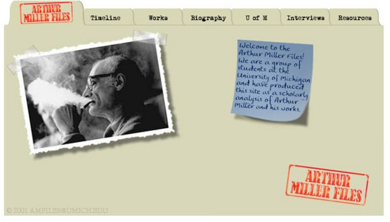 U of Michigan: Arthur Miller Files Activity
