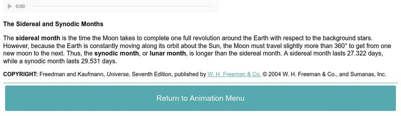Sumanas Inc: The Sidereal and Synodic Months Instructional Video Sumanas Inc: The Sidereal and Synodic Months Instructional Video