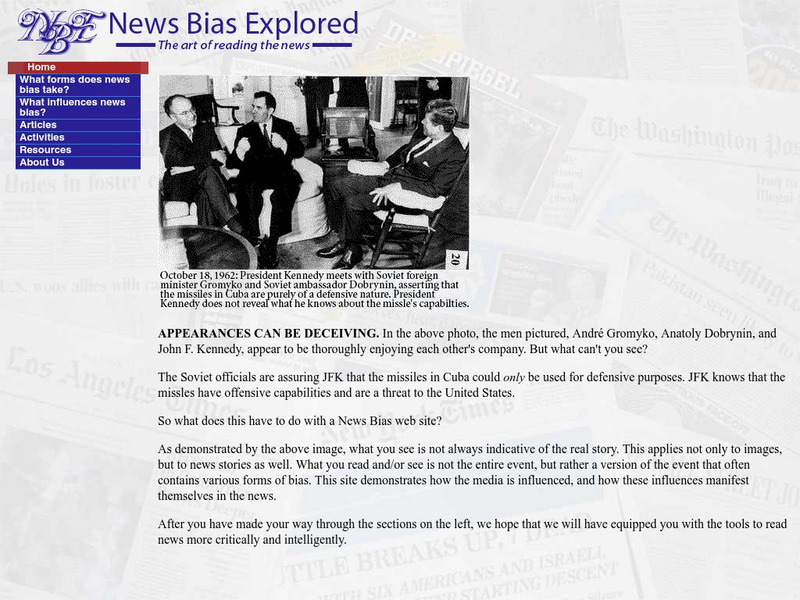 News Bias Explored: The Art of Reading the News Activity News Bias Explored: The Art of Reading the News Activity