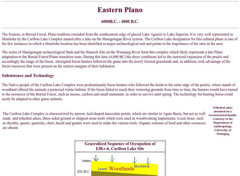 University of Manitoba: Plano Indians 6000 b.c. 4000 b.c. Handout