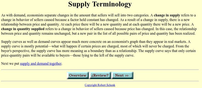 Supply Terminology Activity Supply Terminology Activity