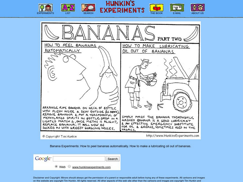 Hunkin's Experiments: Potato Peel a Banana Automatically Activity Hunkin's Experiments: Potato Peel a Banana Automatically Activity