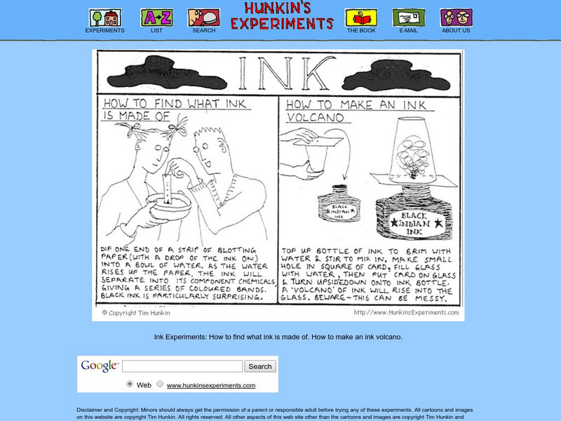 Hunkin's Experiments: Ink Activity Hunkin's Experiments: Ink Activity