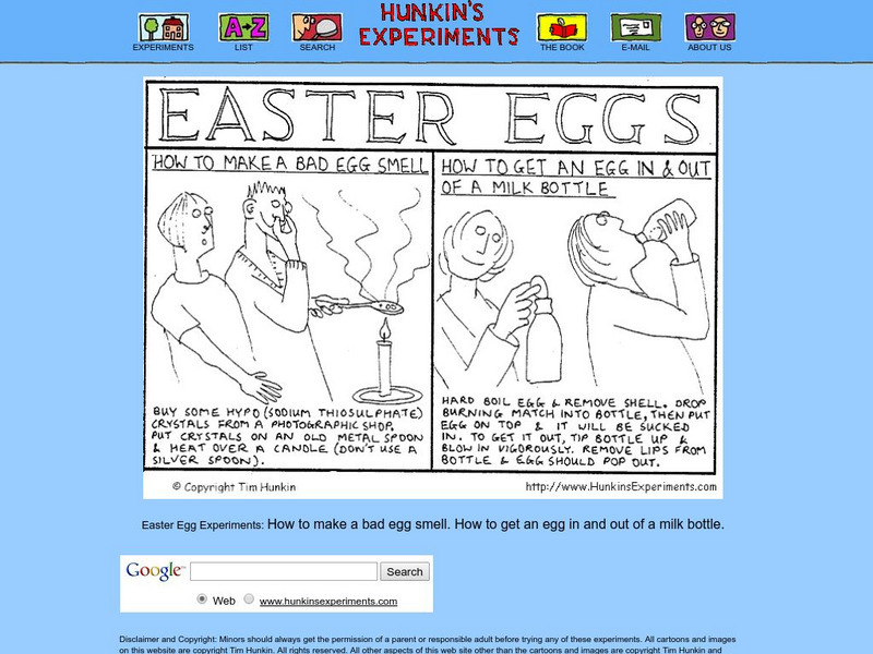 Hunkin's Experiments: Get an Egg In/out of a Bottle Activity Hunkin's Experiments: Get an Egg In/out of a Bottle Activity