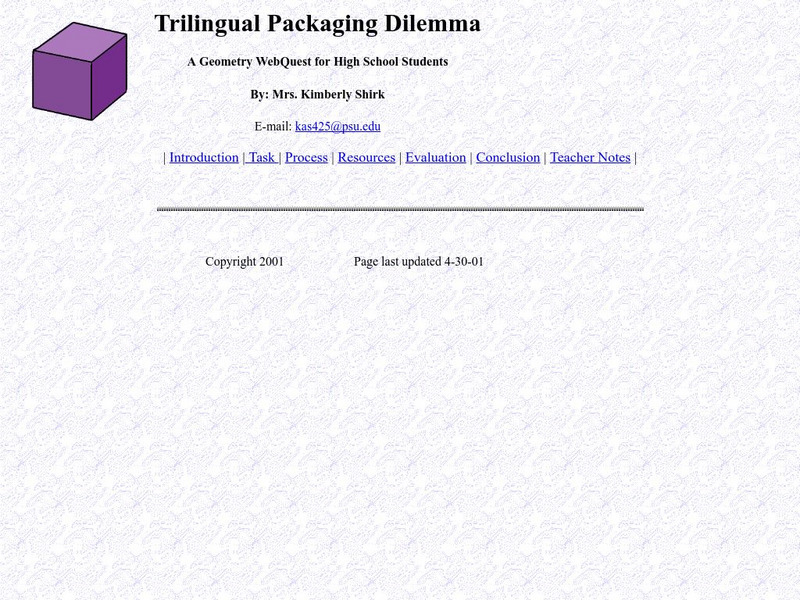 Pennsylvania State Univ.: Trilingual Packaging Dilemma Activity Pennsylvania State Univ.: Trilingual Packaging Dilemma Activity