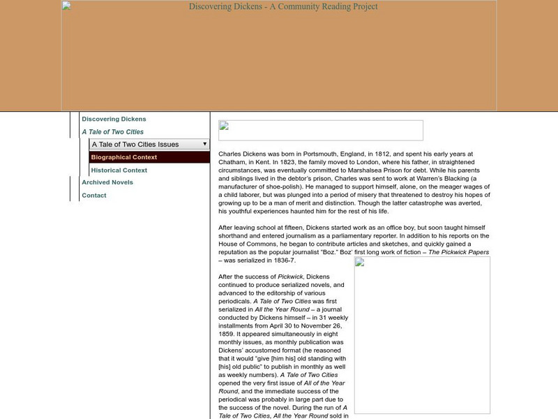 Stanford University: Charles Dickens: A Brief Biography Website Stanford University: Charles Dickens: A Brief Biography Website