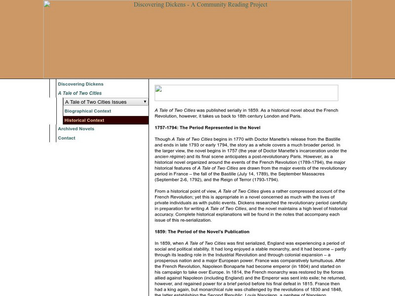 Stanford: A Tale of Two Cities Historical Context Website Stanford: A Tale of Two Cities Historical Context Website
