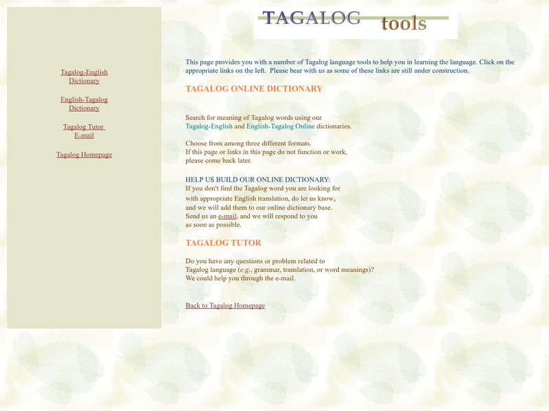 Tagalog Online Dictionary Website Tagalog Online Dictionary Website