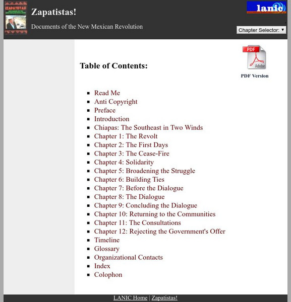Lanic: Zapatistas! Documents of the New Mexican Revolution eBook Lanic: Zapatistas! Documents of the New Mexican Revolution eBook
