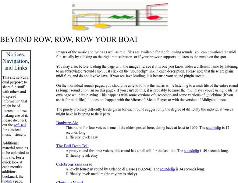 Beyond Row, Row, Row Your Boat Activity