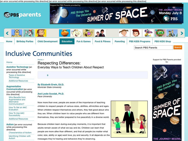 Pbs: Everyday Ways to Teach Children Respect Website Pbs: Everyday Ways to Teach Children Respect Website