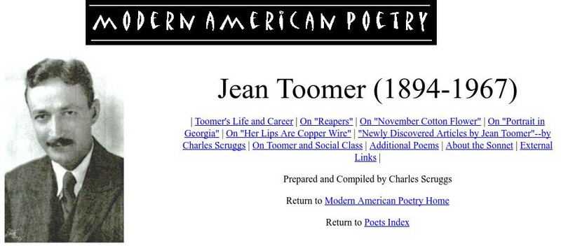 University of Illinois: Modern American Poetry: Jean Toomer Activity University of Illinois: Modern American Poetry: Jean Toomer Activity