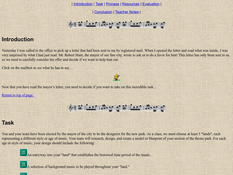 Penn State University: Design a Theme Park About Music Lesson Plan Penn State University: Design a Theme Park About Music Lesson Plan
