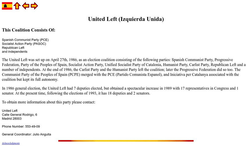 Si Spain: United Left Website