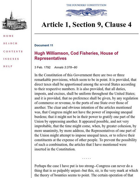 The Founders' Constitution: Statement by Hugh Williamson Primary