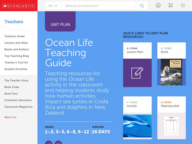 Scholastic: Ocean Life Lesson Plan Scholastic: Ocean Life Lesson Plan