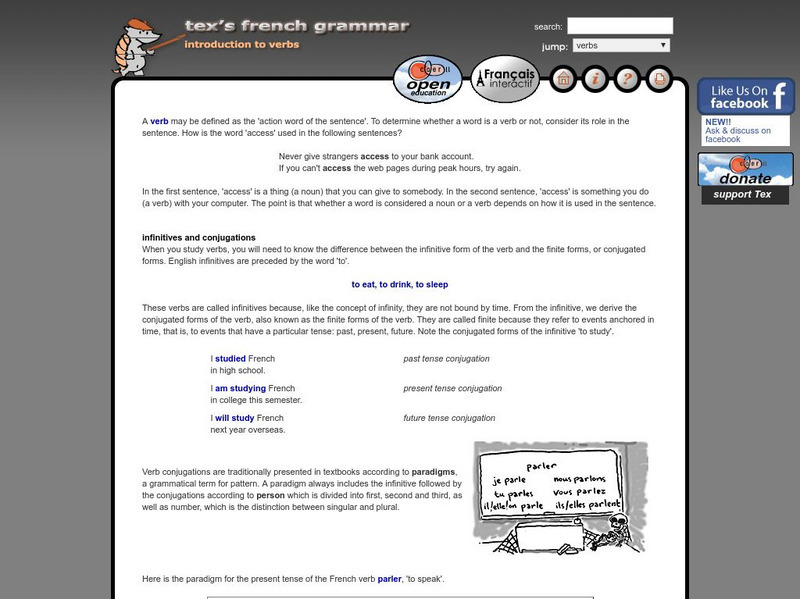 Ut Austin: Introduction to French Verbs Activity Ut Austin: Introduction to French Verbs Activity