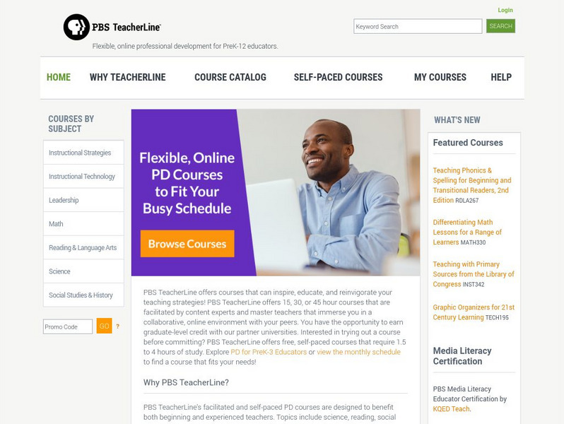 Pbs Teacher Line: Professional Development for Educators Professional Doc Pbs Teacher Line: Professional Development for Educators Professional Doc