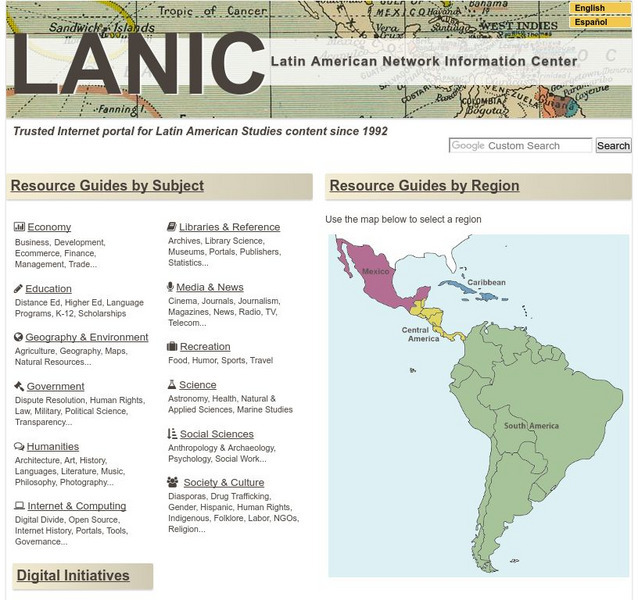 Lanic: Latin American Network Information Center Website Lanic: Latin American Network Information Center Website