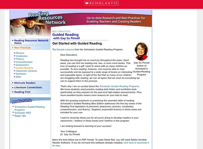 Scholastic: Getting Started With Guided Reading Lesson Plan Scholastic: Getting Started With Guided Reading Lesson Plan