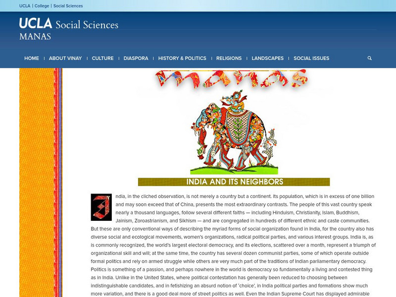 Ucla Manas: India and Its Neighbors Website Ucla Manas: India and Its Neighbors Website