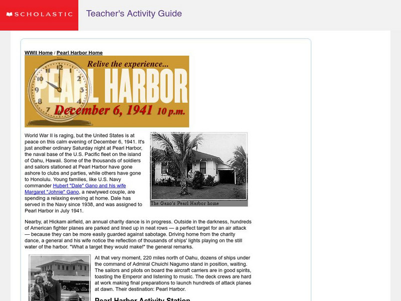 Scholastic: Relive the Experience: Pearl Harbor, 1941 Article Scholastic: Relive the Experience: Pearl Harbor, 1941 Article