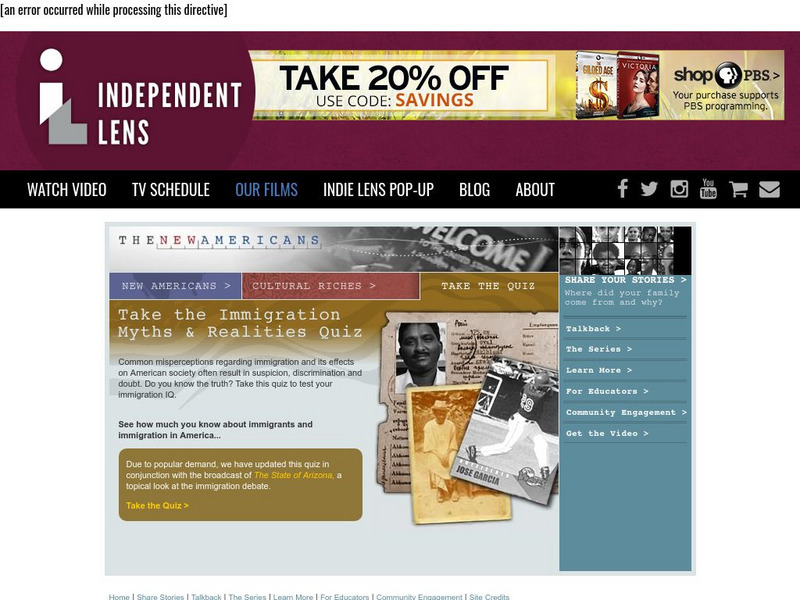Pbs: Immigration Myths and Realities Quiz Unknown Type Pbs: Immigration Myths and Realities Quiz Unknown Type