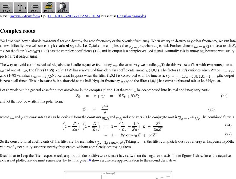 Stanford Exploration Project: Complex Roots Handout Stanford Exploration Project: Complex Roots Handout