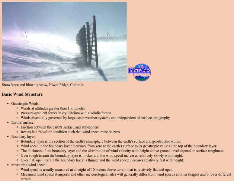 University of Colorado: Basic Wind Structure Handout University of Colorado: Basic Wind Structure Handout