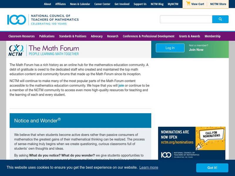 The Math Forum: Exploring Pascal's Triangle Lesson Plan