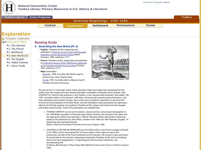 National Humanities Center: Toolbox Library: New World: Part Ii, American Beginnings: 1492 1690 Primary National Humanities Center: Toolbox Library: New World: Part Ii, American Beginnings: 1492 1690 Primary