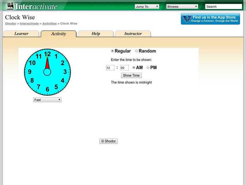 Shodor Interactivate: Clock Wise Interactive Shodor Interactivate: Clock Wise Interactive