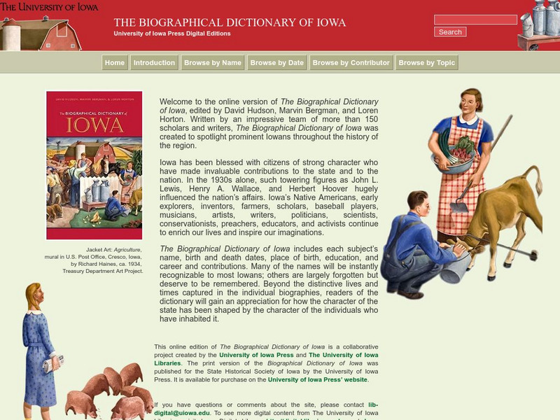 University of Iowa Library: Famous People of Iowa Handout University of Iowa Library: Famous People of Iowa Handout