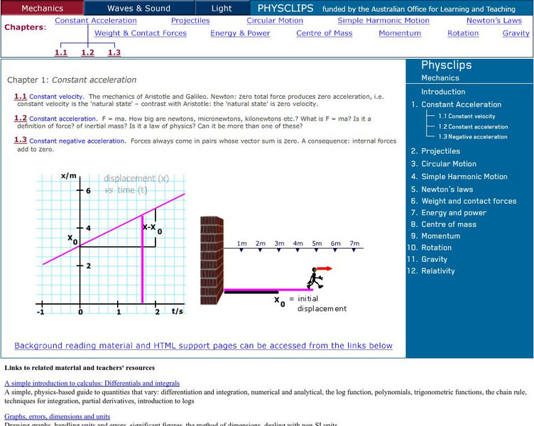 University of New South Wales: School of Physics: Physclips Unit Plan University of New South Wales: School of Physics: Physclips Unit Plan