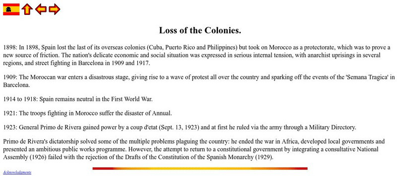 Si Spain: Loss of the Colonies Website Si Spain: Loss of the Colonies Website