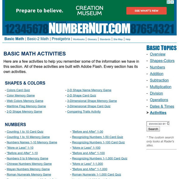 Number Nut: Multiplication: Multiplication by Eights Activity Number Nut: Multiplication: Multiplication by Eights Activity
