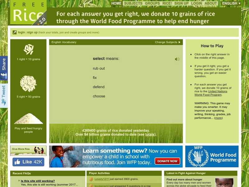 Free Rice: Chemical Symbols (Basic) Interactive Free Rice: Chemical Symbols (Basic) Interactive
