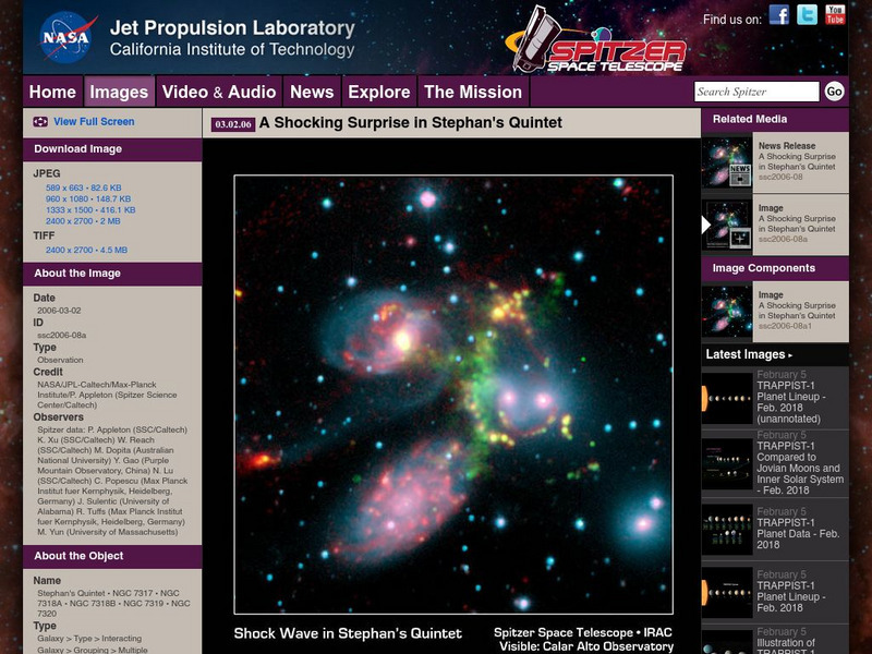 Spitzer Space Telescope: Stephan's Quintet Graphic Spitzer Space Telescope: Stephan's Quintet Graphic