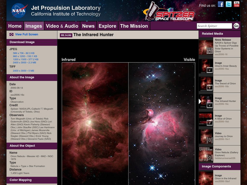 Spitzer Science Center: The Infrared Hunter Website Spitzer Science Center: The Infrared Hunter Website