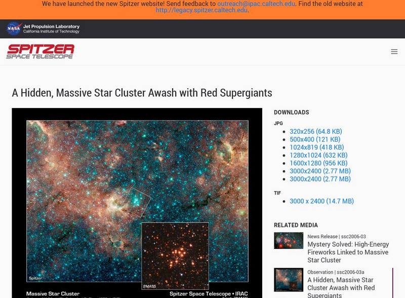 Spitzer Science Center: Massive Star Cluster Website Spitzer Science Center: Massive Star Cluster Website