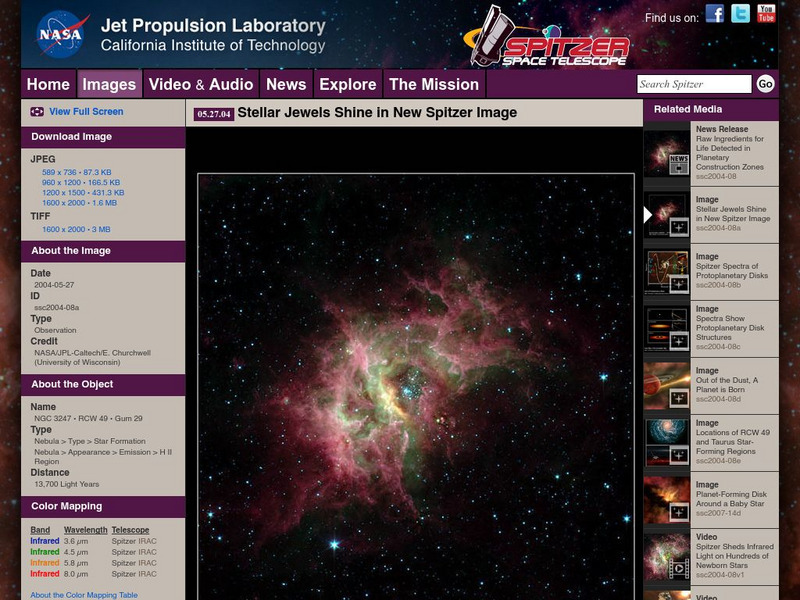 Spitzer Science Center: Stellar Jewels Website Spitzer Science Center: Stellar Jewels Website