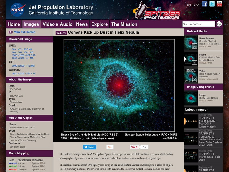 Spitzer Science Center: Helix Nebula Website Spitzer Science Center: Helix Nebula Website