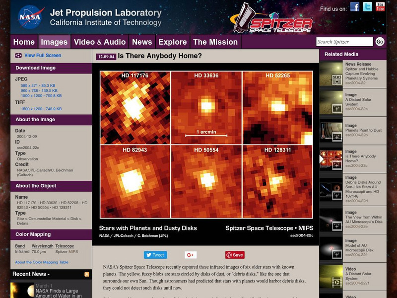 Spitzer Science Center: Is There Anybody Home? Graphic Spitzer Science Center: Is There Anybody Home? Graphic