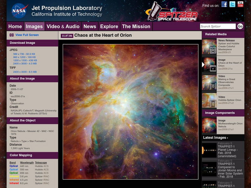 Spitzer Science Center: Heart of Orion Website Spitzer Science Center: Heart of Orion Website