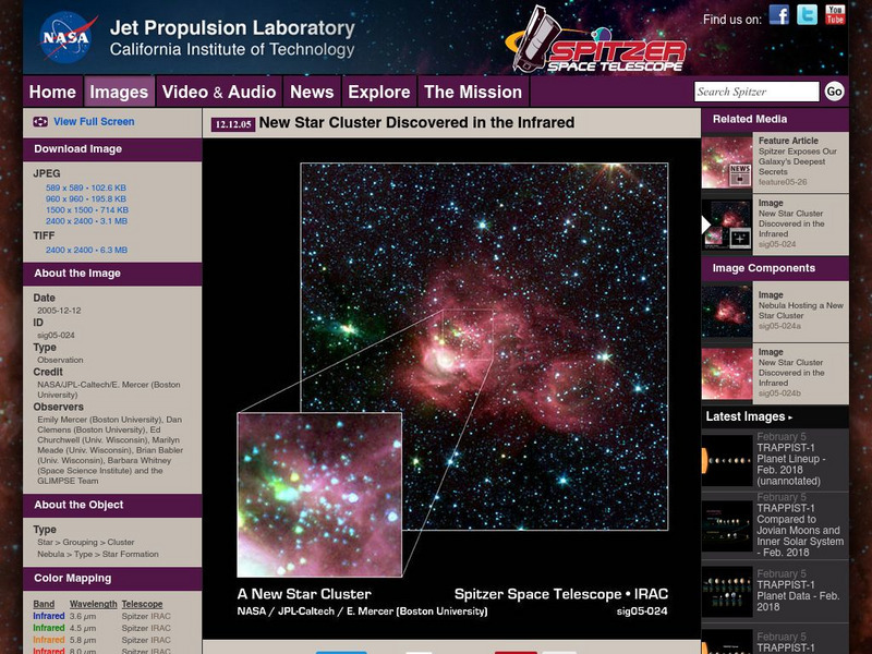 Spitzer Science Center: A New Star Cluster Graphic Spitzer Science Center: A New Star Cluster Graphic