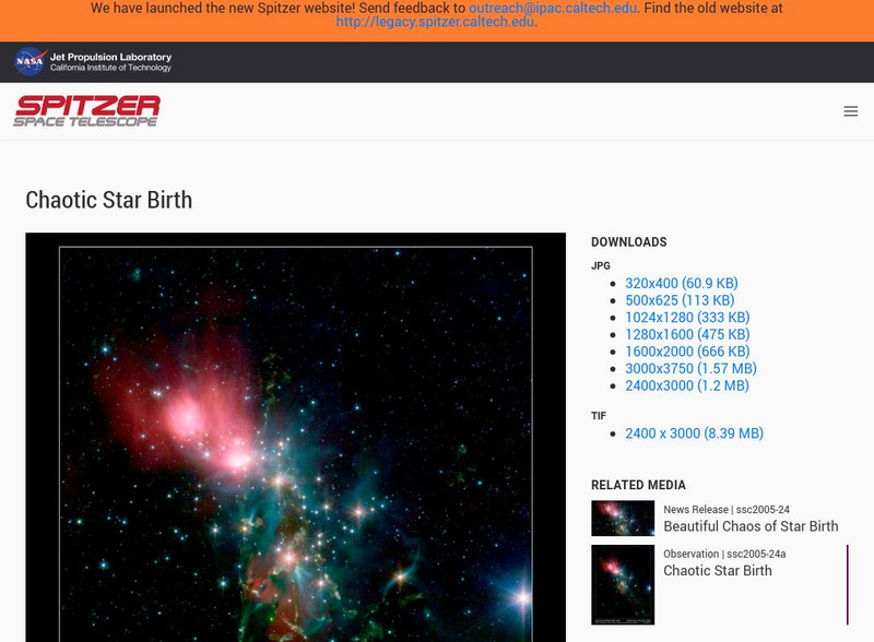 Nasa: Chaotic Star Birth Website Nasa: Chaotic Star Birth Website